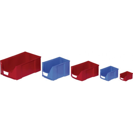 Boîtes de rangement ouvertes L167/140xl104xH76mm PE rouge LOCKWEILER (Par 42)