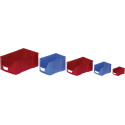 Boîtes de rangement ouvertes L167/140xl104xH76mm PE rouge LOCKWEILER (Par 42)