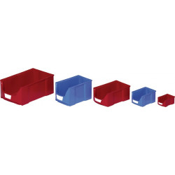 Boîtes de rangement ouvertes L229/200xl148xH122mm PE rouge LOCKWEILER (Par 25)