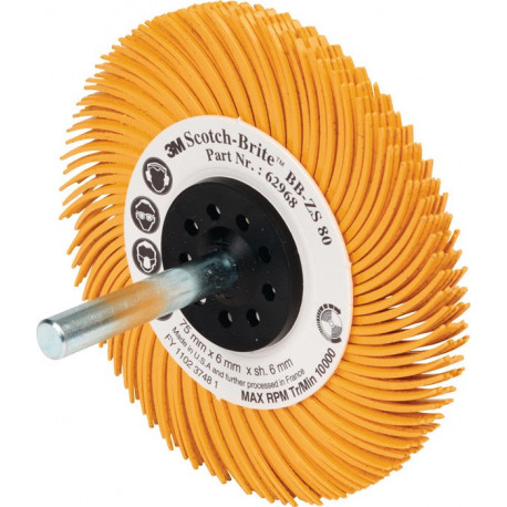 Brosse-disque radiale BB-ZS type C D. 762 mm granulation 80 jaune 15000 min-¹ 3