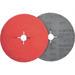 Disque fibre Cubitron II 987 C D.125mm K.60+ INOX grain céramique 3M (Par 25)