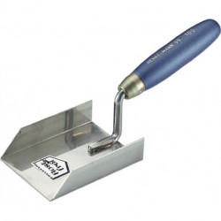 Spatule de stucateur p. coins l. 70 mm inoxydable manche de bois de hêtre acier