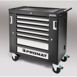 Servante d’atelier PROFI 7 tiroirs 2 compart. lat.avec portes l.xHxP: 910x474x8
