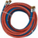 Tuyau de gaz autogène L.20m ID 6/9mm Epaisseur .5/3.5mm bleu/rouge