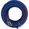 Tuyau de soudage autogène jumelé longueur 20 m D. intérieur 6/6 mm épaisseur du mur 9/9 mm bleu/rouge