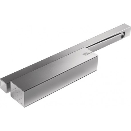 Ensemble ferme-porte TS 93 EMF argenté EN 5-7 Installation normale côté charnièresDORMAKABA