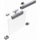 Système coulissant 73 80kg 2100mm EV1 anodisé.GLT 8/10mm complète.