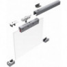 Système coulissant 73 80kg 2100mm EV1 anodisé.GLT 8/10mm complète.