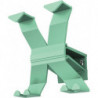 Porte-manteau mural aluminium 4 patères Longueur 170mm vert