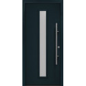 Porte d'entrée en métal PRO anthr.RAL7016 Satinato B1100mmH2100mm gauche RC2 DIN EN1627 