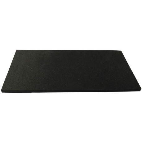 Plaque en caoutchouc alvéolaire largeur 1 m longueur 10m épaisseur 10mm EPDM noir ITES (Par 10)