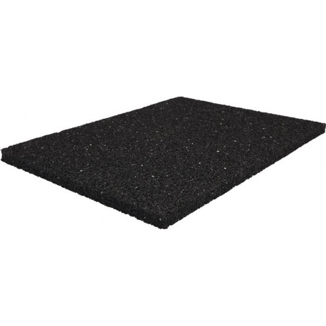 Tapis de protection de bâtiment l. 1,25 m L. 10 m épaisseur 8 mm noir caoutchouc granulé sans insert tissé