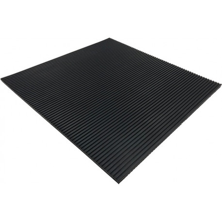 Tapis anti-vibrations l. 0,5 m L. 0,5 m épaisseur 10 mm noir NR/SBR sans insert tissé