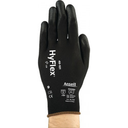 Gant HyFlex® 48-101 Taille 8 noir EN 388 PSA II Nyl.m.PU ANSELL (Par 12)