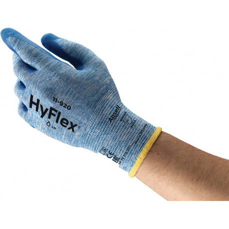 Gant HyFlex® 11-920 Taille 8 bleu EN 388 PSA II Nyl.m.Nitril ANSELL (Par 12)