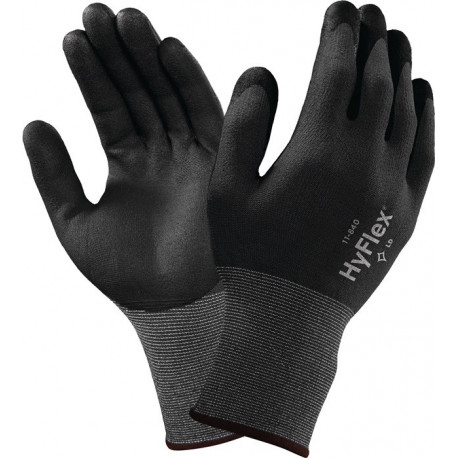 Gant HyFlex 11-840 Taille 11 noir/gris Nylon-Spandex EN 388 Kat.II (Par 12)