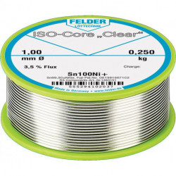 Fil d apport de soudure ISO-Core® Clear 1mm 250g Sn100Ni+ FELDER