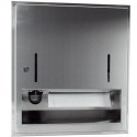 Distributeur d'essuie-tout pliant CWS 300 en acier inoxydable avec serrure UP avec distributeur de savon
