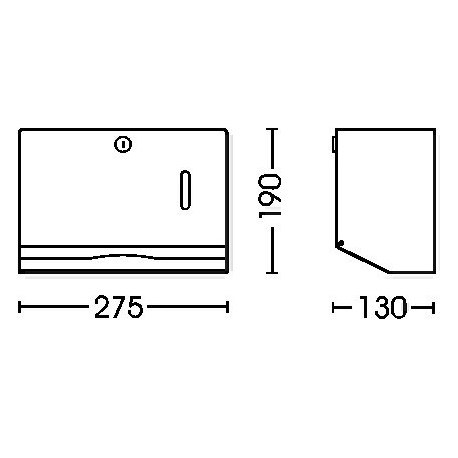 Distributeur de serviettes universel 250 avec serrure Aluminium blanc