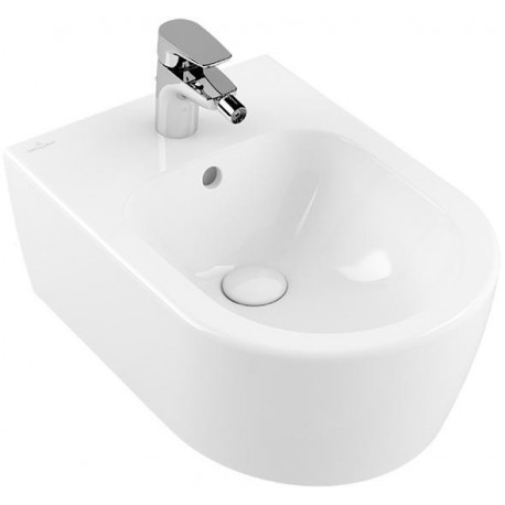 Bidet mural AVENTO 370x530mm avec débordement blanc