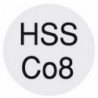 Fraise à rainurer courte, type N, en acier à coupe rapide à 8% de cobalt, sans revêtement, Ø d1 - e8 : 4,0 mm, Long. totale l1 55 mm