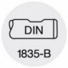 Fraise cylindrique courte, type W, acier coupe rapide à 8% de cobalt, surface brillante à coupe centrale, pour aluminium, Ø d1 - k10 : 12 mm