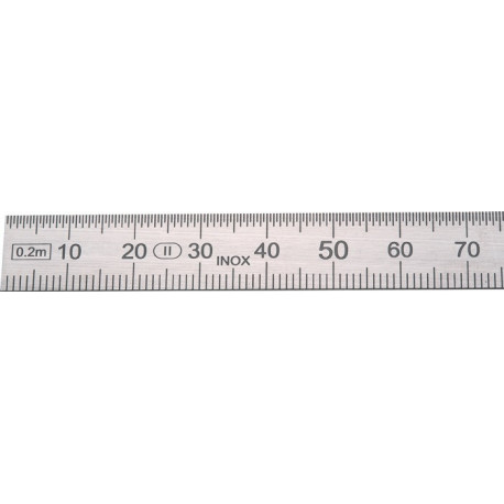 Règle en métal L.2000mm acier flexible graduation g B -mm/1/2mm H.PREISSER