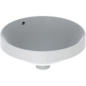 Lavabo à encastrer VariForm rond d: 400mm sans trou de robinetterieavec trop plein blanc