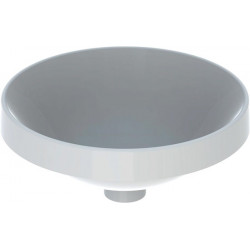 Lavabo à encastrer VariForm rond d: 400mm sans trou de robinetterie sans trop plein blanc KT