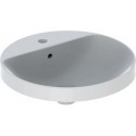 Lavabo à encastrer VariForm rond d: 480mm avec trou pour robinetavec trop plein blanc