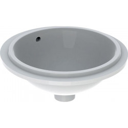 Lavabo sous plan VariForm rond d: 330mm sans trou de robinetterieavec trop plein blanc KT