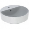 Lavabo VariForm rond d: 450mm avec trou pour robinetavec trop plein blanc KT