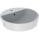 Lavabo semi-encastré Geberit VariForm rond d : 500mm avec trou pour robinet avec trop pleinwe