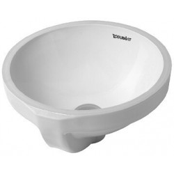 Lavabo à encastrer DURAVIT ARCHITECavec trop plein sans trou de robinetterie B d: 325mm sans trou de robinetterie blanc