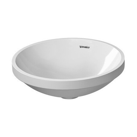 Lavabo à encastrer DURAVIT ARCHITEC sans trop plein plage de robinettrie d: 375mm sans trou de robinetterie blanc