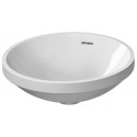 Lavabo à encastrer DURAVIT ARCHITEC sans trop plein plage de robinettrie d: 375mm sans trou de robinetterie blanc