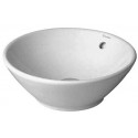 Vasque à poser Duravit BACINO avec trop-plein sans plage de robinetterie d- 420mm sans plage de robinetterie we
