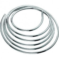Tuyau flexible en cuivre Schell. Anneau de 5m. chromé d-10mm