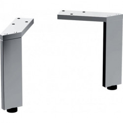 Jeu de pieds Geberit (2 pc.): Hauteur 15.1-15.4cm, chromé brillant