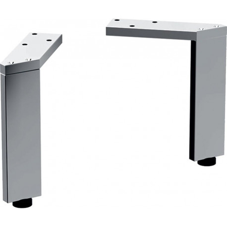 Jeu de pieds Geberit (2 pc.): Hauteur 15.1-15.4cm, chromé brillant