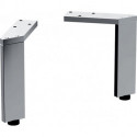 Jeu de pieds Geberit (2 pc.): Hauteur 15.1-15.4cm, chromé brillant