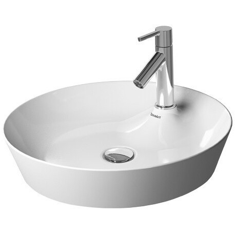 Vasque à poser Duravit CAPE COD sans trop-plein avec MitIgeur d- 480mm 1 trou robinetterie we
