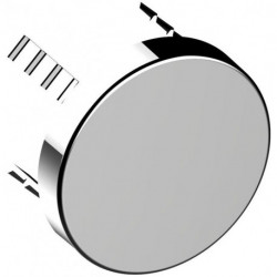 Panneau de recouvrement IXMO rond, d : 90 mm noir chrome brossé KEUCO