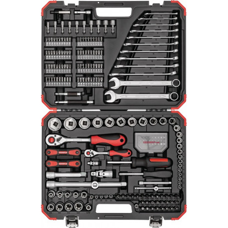 Jeu de clés à douilles 232 pièces 1/4 + 1/2 pouce SW 4-32mm Z.72 / 72 6KT GEDORE