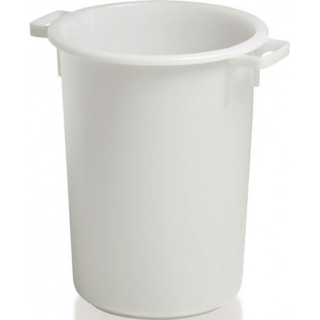 Bidon plastique environ 40l HD-PE blanc D420xH445mm avec poignée extérieure CRAEMER