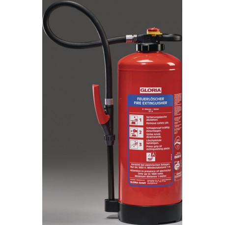 Extincteur à eau WKL 6 PRO Chargeur 6l classe feu 21 A avec fixation murale GLORIA