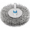 Brosse plate RBU 7015/6 INOX 0.30 D. 70 mm 6 mm épaisseur de fil 0.3 mm VA 15 mm