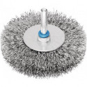 Brosse plate RBU 8015/6 INOX 0.30 D. 80 mm 6 mm épaisseur de fil 0.3 mm VA 15 mm