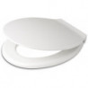Abattant WC EXKLUSIV avec fixation en acier inoxydable blanc