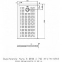 Receveur de douche Hoesch MUNA S avec antidérapant 1200x700x30mm blanc